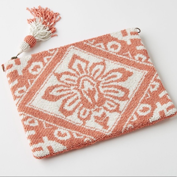 Anthropologie Handbags - Anthropologie Augusta Beaded Clutch NWT